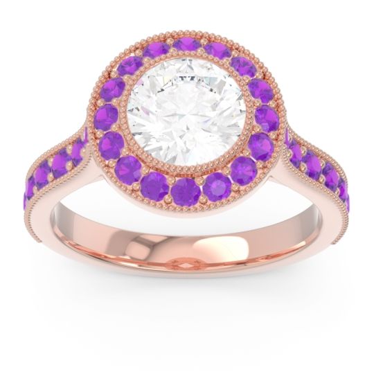 Halo Milgrain Pave Vedi Ring