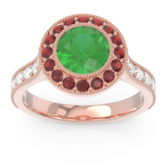 Halo Milgrain Pave Vedi Ring