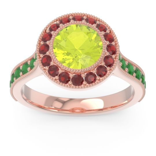 Halo Milgrain Pave Vedi Ring