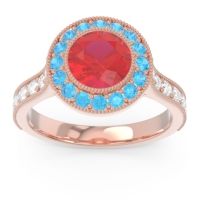 Halo Milgrain Pave Vedi Ring