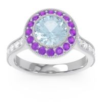 Halo Milgrain Pave Vedi Ring