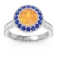 Halo Milgrain Pave Vedi Ring