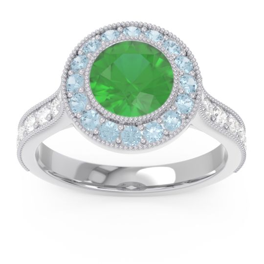 Halo Milgrain Pave Vedi Ring