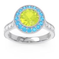Halo Milgrain Pave Vedi Ring