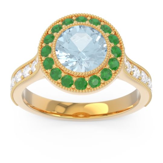 Halo Milgrain Pave Vedi Ring