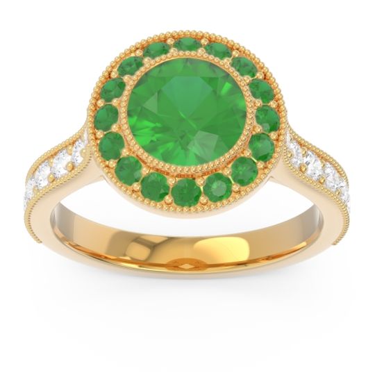 Halo Milgrain Pave Vedi Ring