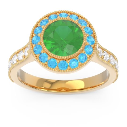 Halo Milgrain Pave Vedi Ring
