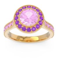 Halo Milgrain Pave Vedi Ring