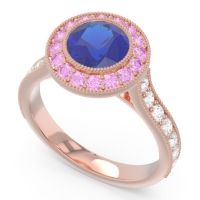 Halo Milgrain Pave Vedi Ring