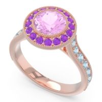 Halo Milgrain Pave Vedi Ring
