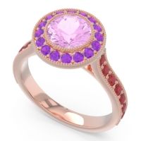 Halo Milgrain Pave Vedi Ring