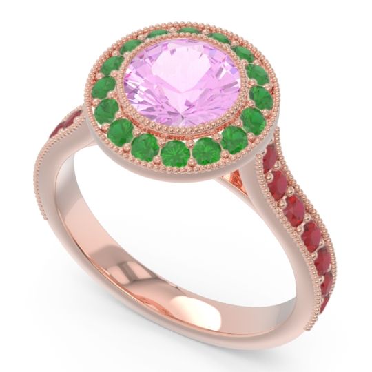 Halo Milgrain Pave Vedi Ring
