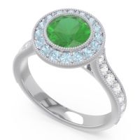 Halo Milgrain Pave Vedi Ring