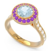 Halo Milgrain Pave Vedi Ring