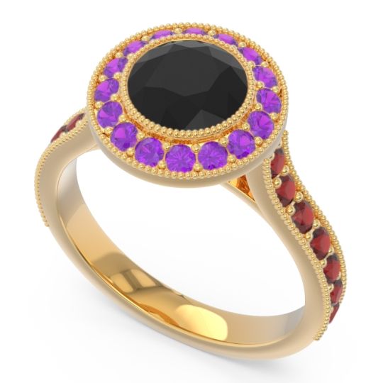 Halo Milgrain Pave Vedi Ring