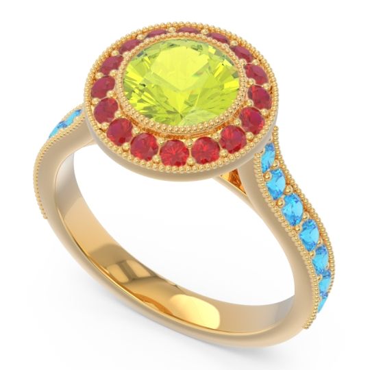 Halo Milgrain Pave Vedi Ring