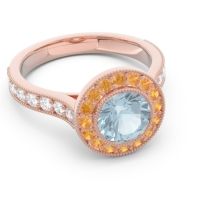 Halo Milgrain Pave Vedi Ring