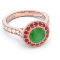 Halo Milgrain Pave Vedi Ring