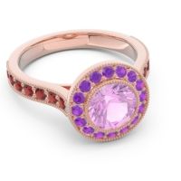 Halo Milgrain Pave Vedi Ring