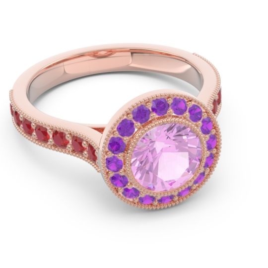 Halo Milgrain Pave Vedi Ring