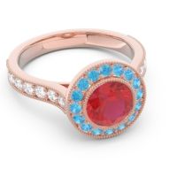 Halo Milgrain Pave Vedi Ring