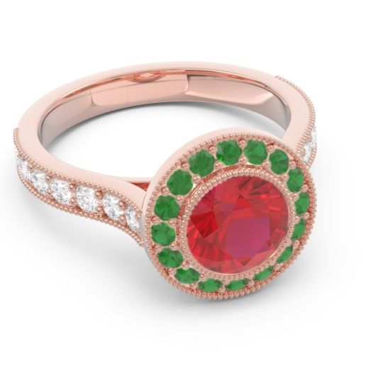 Halo Milgrain Pave Vedi Ring