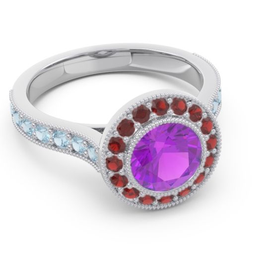Halo Milgrain Pave Vedi Ring