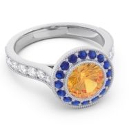 Halo Milgrain Pave Vedi Ring