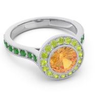 Halo Milgrain Pave Vedi Ring