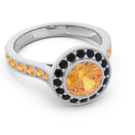 Halo Milgrain Pave Vedi Ring