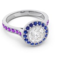 Halo Milgrain Pave Vedi Ring
