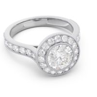 Halo Milgrain Pave Vedi Ring