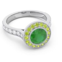 Halo Milgrain Pave Vedi Ring