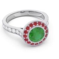 Halo Milgrain Pave Vedi Ring