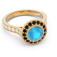 Halo Milgrain Pave Vedi Ring