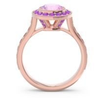 Halo Milgrain Pave Vedi Ring