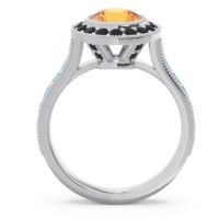 Halo Milgrain Pave Vedi Ring