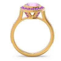 Halo Milgrain Pave Vedi Ring