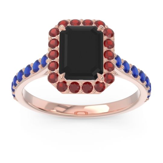 Halo Pave Emerald Cut Maragata Ring