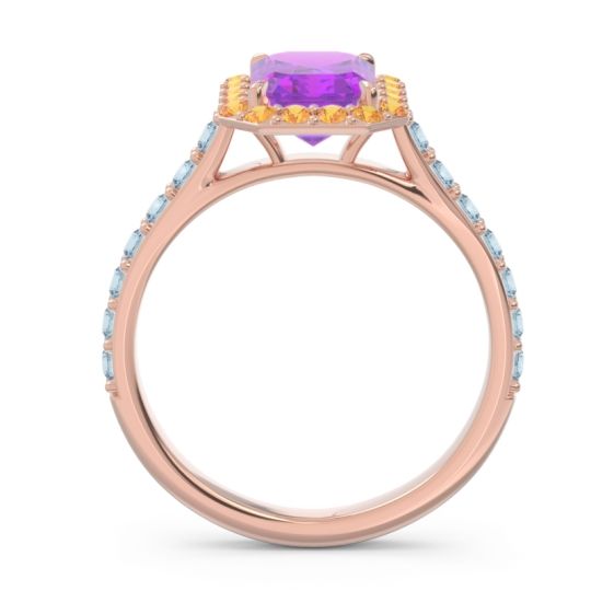 Halo Pave Emerald Cut Maragata Ring