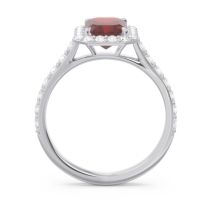 Halo Pave Emerald Cut Maragata Ring