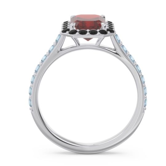 Halo Pave Emerald Cut Maragata Ring