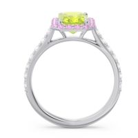 Halo Pave Emerald Cut Maragata Ring