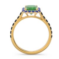 Halo Pave Emerald Cut Maragata Ring