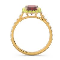 Halo Pave Emerald Cut Maragata Ring