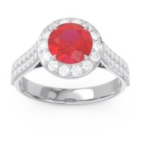 Halo Pave Cathedral Zatavirya Ring