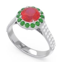 Halo Pave Cathedral Zatavirya Ring