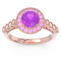 Halo Milgrain Pave Yojana Ring