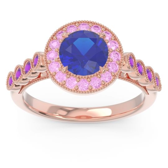 Halo Milgrain Pave Yojana Ring