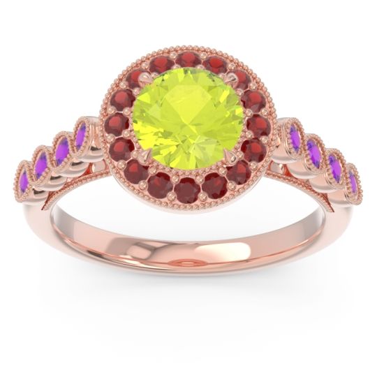 Halo Milgrain Pave Yojana Ring
